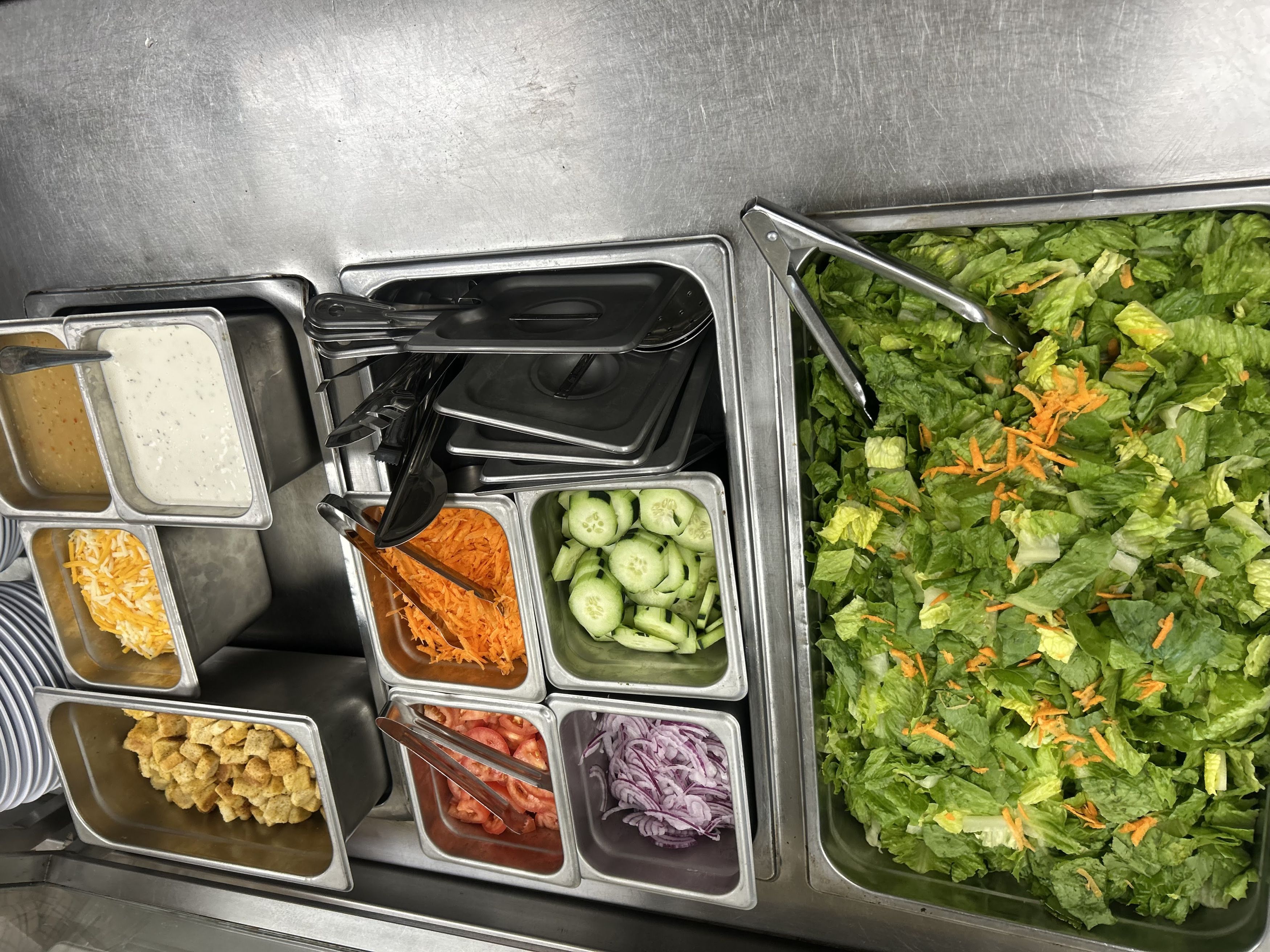 Fresh salad station